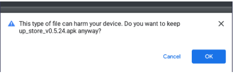 apk alert on android device